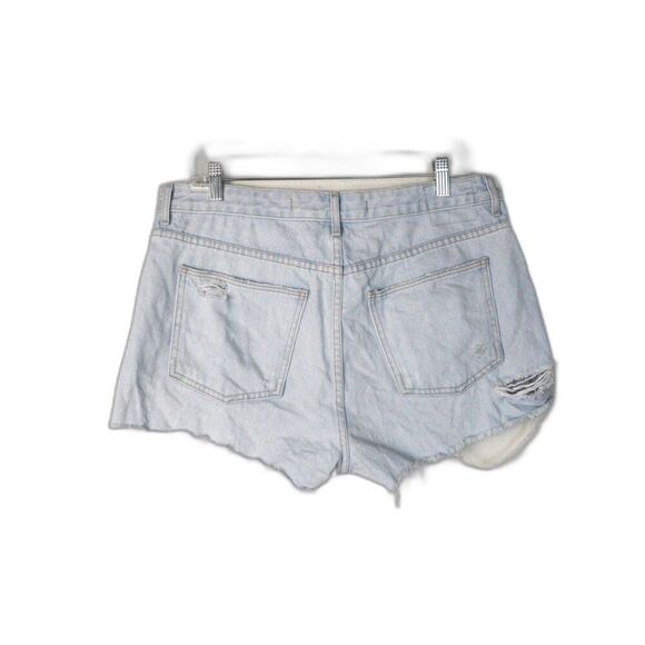 Lovers and Friends Womens Jack High Rise Distressed Light Wash Jean Shorts Sz 31 - Picture 3 of 11